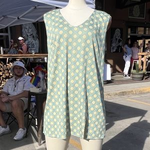 Teal Mod Dress with Slit