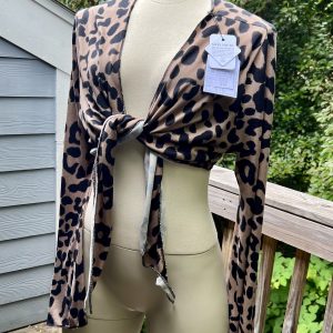 Leopard Tie Top